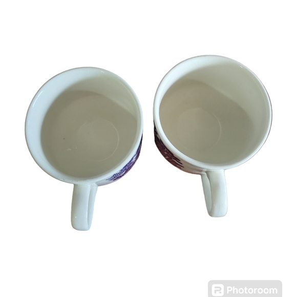 Vintage Churchill England Blue Willow Large Flat Cups ~ Set Of 4 Pre-Owned - Picture 7 of 16